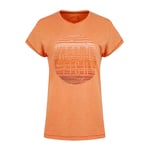 Weird Fish Womens/Ladies Sunset Slub Organic T-Shirt (Apricot) - Orange material_Synthetic - Size 18 UK