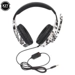 Camouflage Gaming Headset 3.5mm AUX Jack Filaire Casque Gamer Cool Game Casque Avec Microphone Pour PS4 Xbox One PC Phone-Blanc_XINENGJI