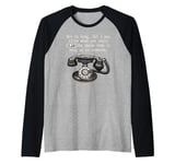 Funny Old Fashioned Rotary Telephone, Rotary Dial phone, Raglan Baseball Tee