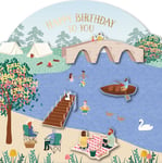 Fun On The River Birthday Greeting Card 3D Fold Out Cards Talking Pictures