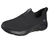 Skechers Women's Go Walk Arch Fit Iconic Sneaker, Black, 3 UK