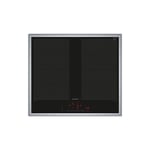 Siemens EX645HXC1E iQ700 Plaque de cuisson à induction intelligente 60 cm Noir Avec cadre orientable Varioinduction TouchSlider Capteur de cuisson