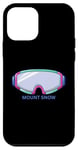 Coque pour iPhone 12 mini Retro Mount Snow Vermont Masque de ski