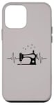 Coque pour iPhone 12 mini Heartbeat Line Art Machine à coudre