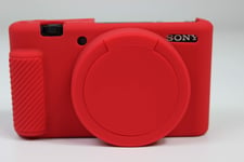 ZV-1 Case, Zakao Soft Silicone Bag Lightweight Slim Skin Rubber Protective Digital Camera Case Cover for Sony ZV-1 ZV1 (Red)