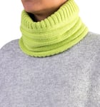 Tour de cou mixte cachemire homme femme fabriqué en Italie écharpe bonnet cachemire hiver unisexe laine mérinos noir gris blanc beige châle chaud taille unique Pashmina couvre-épaules, Vert acide.,