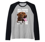 Funny Chocolate Labrador Retriever The Lab Food Lab Mom Dad Raglan Baseball Tee