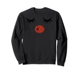 Red Nose Face With Eyelashes 2022 Sweatshirt