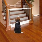 (White)Baby Gates For Stairs Mesh Pet Gate Cat Gate With Telescopic Rods 4