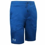 Under Armour Stretch Waist Bottoms Blue Mens Fleece Shorts 1308465 487 Cotton - Size Small