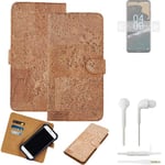 FOR Nokia G400 5G SMARTPHONE CASE COVER WALLETCASE CORK