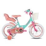 STITCH Unicorn 12 Inch Girls Bike for 2-4 Years Old Kids, 12 Inch Girls Bike with Stabilisers& Doll Seat，Green…