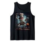 Troll Scarecrow in a Haunted House Halloween Tank Top