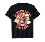 Funny Dragon Fruit Queen Groovy Retro Fruit Lover Gifts T-Shirt