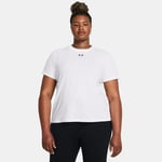 Haut à manches courtes Under Armour Rival Core pour femme Blanc / Noir 3X