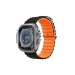 Devia Deluxe Sport6-armbånd til Apple-ur 42mm/ 44mm/ 45mm/ 49mm - Svart/Orange