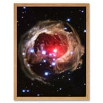 Hubble Space Telescope Image Light Echo Illuminates Dust Spiral Around Red Supergiant Star V838 Monocerotis Explosion Art Print Framed Poster Wall Dec