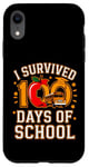 Coque pour iPhone XR Graphique vintage I Survived 100 Days of School Bus