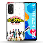 Coque pour Xiaomi Redmi Note 11 / 11S Manga My Hero Academia Blanc