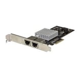 PCIe 10GBase-T / NBASE-T Ethernet nätverkskort med 2 portar - med Intel X550-chip