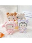 Sanrio Series Tutti Nalle Hello Kitty Pehmo Cinnamoroll Riipus Kuromi Melodia Nukke Ornamentti KT Cat Avaimenperä Laukku Tarvike Syntymäpäivälahja-Pink