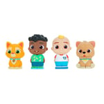 CoComelon Best Friends & Pets 4-Figure Set - Includes JJ, Cody, Bingo the Dog, and Pickles the Cat - Toys for Kids, Infants, and Preschoolers