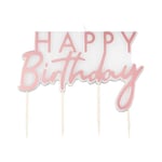 Ginger Ray Rose Gold Happy Birthday Candle Mix it Up