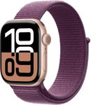 Apple Watch Series 10 (42mm) Aluminium Roséguld Sportloop Plum LTE