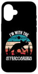 iPhone 16 I'm With The Dinosaur Styracosaurus, Retro Dino Gifts Kids Case