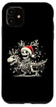 Coque pour iPhone 11 Skeleton Riding Dinosaur T rex Funny Kids Boys Christmas