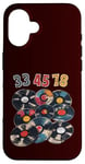 Coque pour iPhone 16 Disque vinyle rétro 33 45 78 tr/min DJ ou amateur de musique