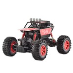 GRTVF 1:16 Scale Remote Control Car, 2.4Ghz Radio Controlled Climbing Truck 4WD Electric Rock Crawler Buggy Off-Road Monster RC Vehicle for Boys Girls Adults (Color : Red)