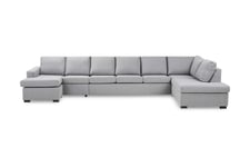 Scandinavian Choice NEW YORK U-soffa XXL Divan Vänster Ljusgrå - U-soffor