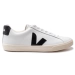 Veja Mens Esplar Low Logo Leather Trainers - White material_leather1 - Size UK 7