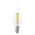 EGLO Ampoule LED E14, lampe classique forme bougie, éclairage rétro, 4 watts (correspond à 32 watts), 350 lumens, blanc chaud, 2700 Kelvin, ampoule Edison CF35, Ø 3,5 cm