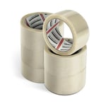 Merrimen Strong Heavy Duty Clear Packaging Tape - 6 Rolls (48MM x 66M) - Secure Sticky Sealing Tape for Parcel Boxes, Moving Boxes & Large Postal Bags - Ideal for Long Term Storage