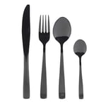 Salter BW05463 Black Cutlery Set – 16 Piece Regal Plated Stainless Steel Tableware, Flatware Service for 4 People, Silverware Knife And Fork Dinner Set, Knives/Forks/Spoons, For Home/Party/Restaurant