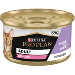 PURINA PRO PLAN | Adult | Delicate Mousse | Riche en Dinde | Chat | Boîte de 85g | Lot de 24