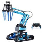 MKULOUS STEM Robot Kit Remote Control RC Robot Arm, Alloy Metal Mechanical Robotic Arm Building Kit, DIY Take Apart Stem Excavator Robot