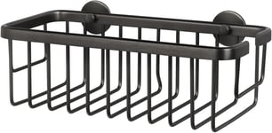 Moon Etagere De Douche Autocollante,Graphite Brosse-Etage Unique Et Extra Profond-Etagere De Douche En Metal,Revetement Pvd-Sans Perçage Avec Solution Adhesive-92 Mm X 250 Mm X 125 Mm