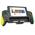 Manette Joy-con Contrôleur de jeu Switch, contrôleur filaire Switch Détection de mouvement à 6 axes, vert et jaune