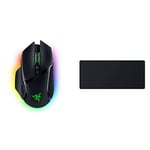 Razer Basilisk V3 Pro - Customizable Wireless Gaming Mouse HyperScroll Tilt Wheel Black & Strider XXL - Hybrid Soft/Hard Mouse Pad for Agile Movement XXL | Black