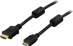 Deltaco HDMI till HDMI Mini, 4K, UltraHD, 60Hz, 2m