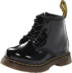 Dr. Martens 1460 I, Bottes & Bottines classiques mixte enfant, Noir (Black Patent Lamper 002), 20 EU