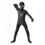 Spiderman Halloween Cosplay Kostym Vuxen Barn Svart Spider-man Outfit Festdräkt för pojkar D_2