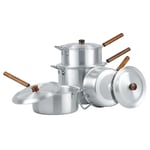 Induction Base 4PC Saucepan Set / Cookware Set Stock Pot Aluminium Cooking Pan