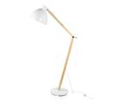 Lampadaire bois métal H.185 cm OSLO Blanc