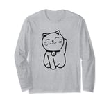 Maneki Neko Vintage Lucky Cat Long Sleeve T-Shirt