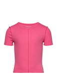 Tom Tailor Cropped Cutline Rib T-Shirt Rosa