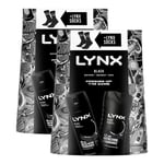 Lynx Mens Black Body Wash & Spray Gift Set for Him w/ Socks, 2pk - One Size